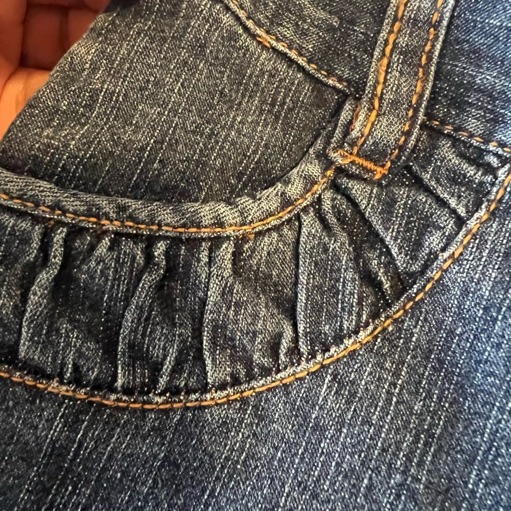 Y2K Guess Baby Flare Jeans Butterfly Embroidered Denim Fairycore NWT coquette - Picture 6 of 8